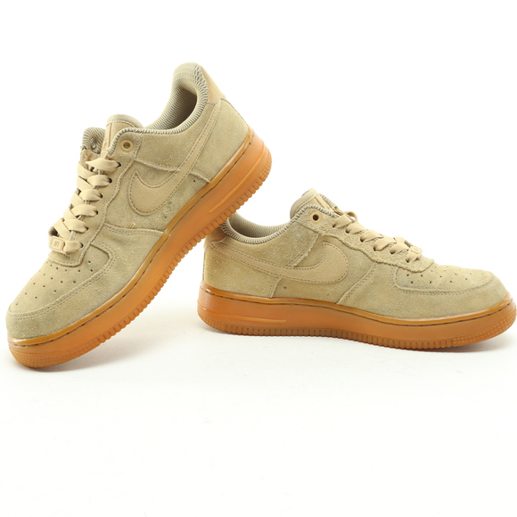 Nike Air Force 1 Low Flax/Gum Suede Leather Sneakers Women 7 Tan - Picture 11 of 15